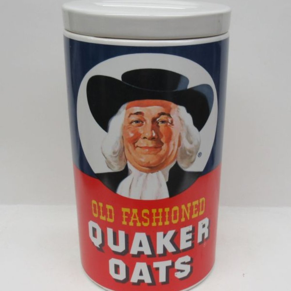 Regal China Vintage QUAKER OATS Old Fashioned Cookie Jar with Lid